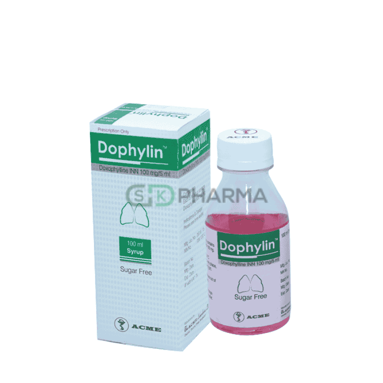 Dophylin Syrup 100 mg/5 ml (Doxophylline)
