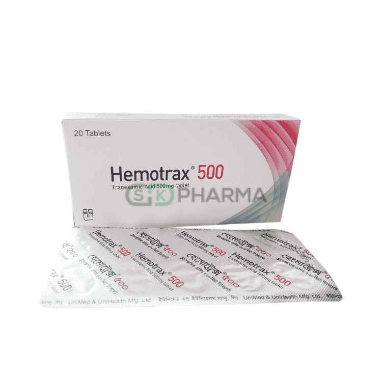 Hemotrax Tablet 500 mg (Tranexamic Acid)