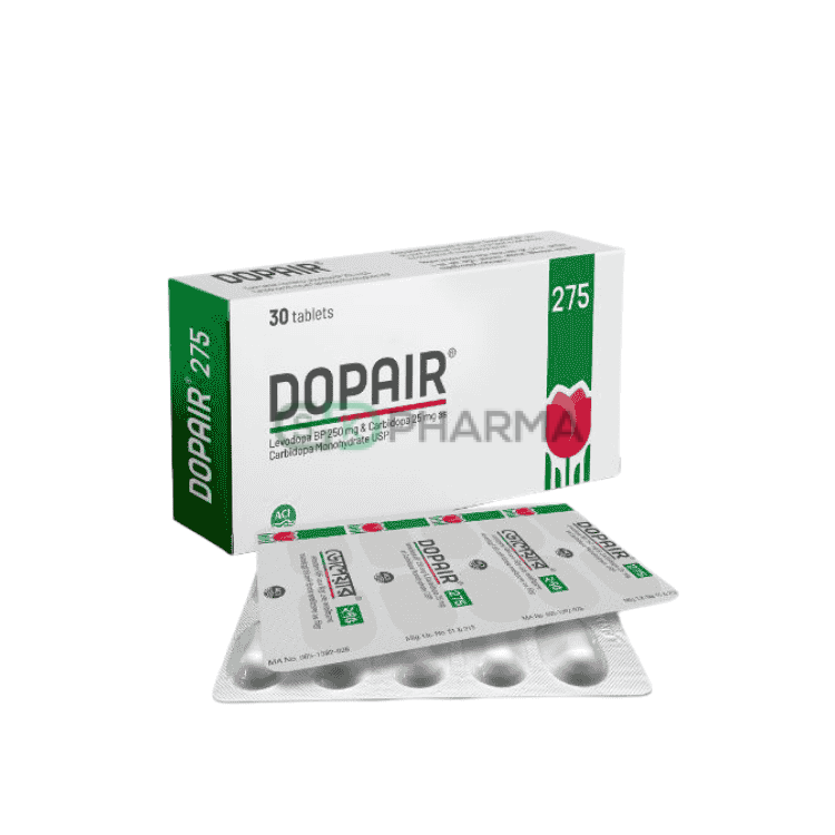 Dopair Tablet 250 mg+25 mg (Levodopa + Carbidopa)