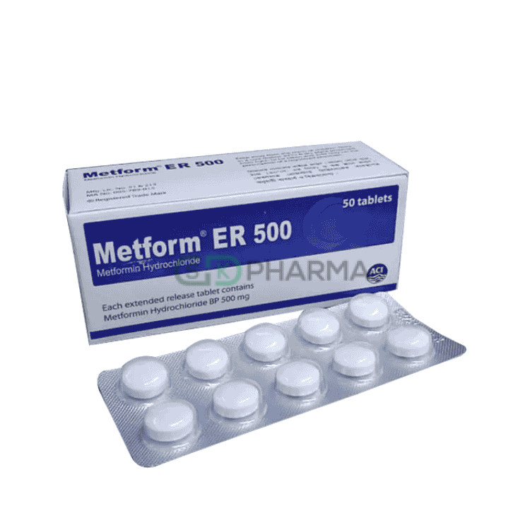 Metform ER Tablet 500 mg (Metformin Hydrochloride)