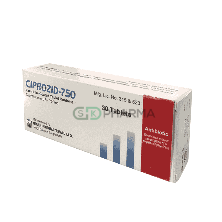 Ciprozid Tablet 750 mg (Ciprofloxacin)