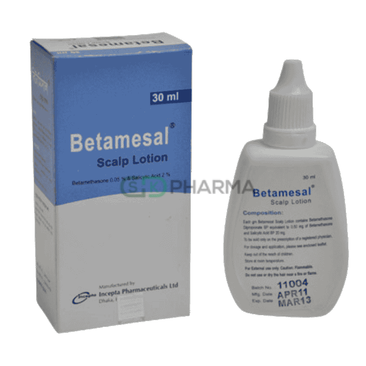 Betamesal Scalp Lotion 0.05%+2% (Betamethasone Dipropionate + Salicylic Acid)