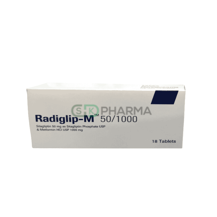 Radiglip-M Tablet 50 mg+1000 mg (Sitagliptin + Metformin Hydrochloride)
