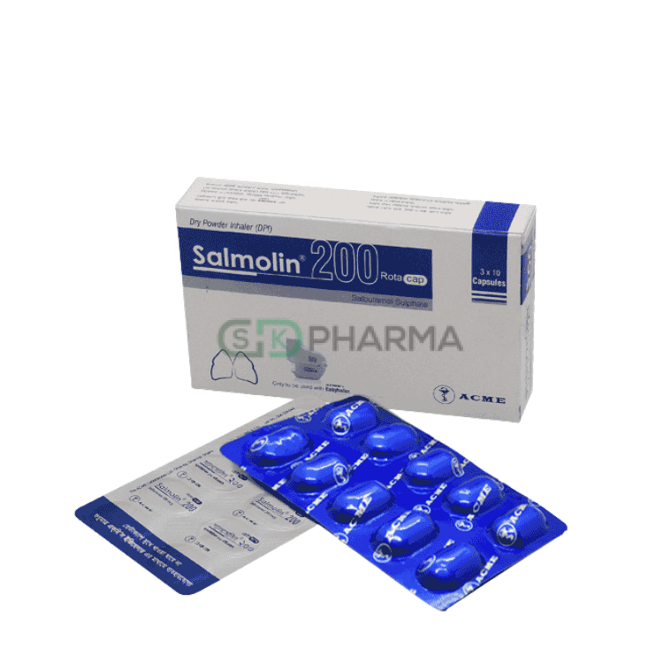 Salmolin Inhalation Capsule 200 mcg (Salbutamol)