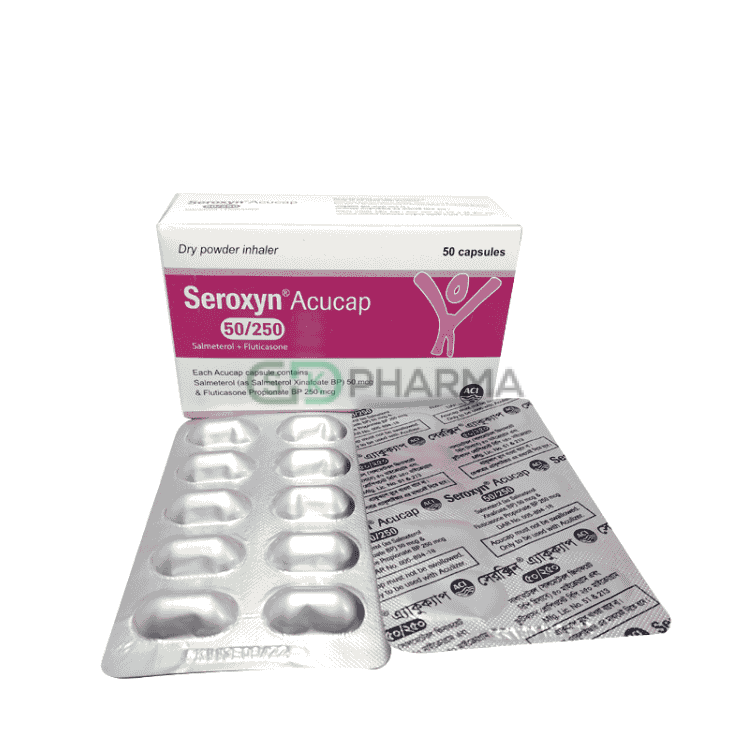 Seroxyn Inhalation Capsule 50 mcg+250 mcg (Salmeterol + Fluticasone Propionate)