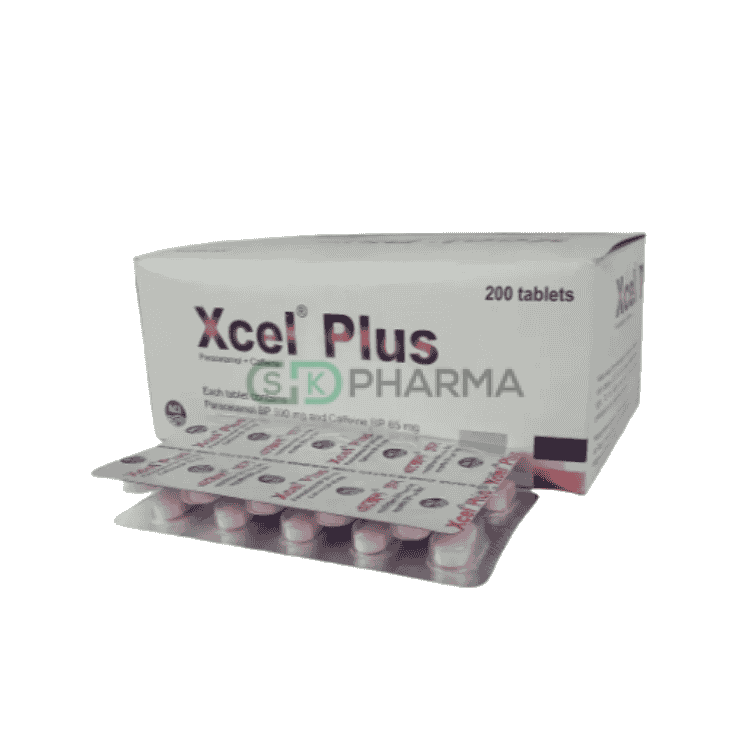 Xcel Plus Tablet 500 mg+65 mg (Paracetamol + Caffeine)