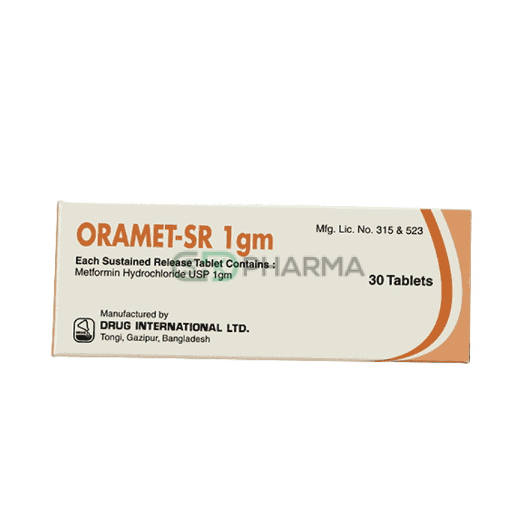Oramet-SR Tablet 1000 mg (Metformin Hydrochloride)