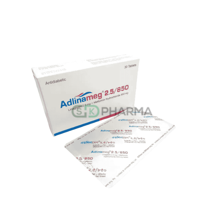 Adlinameg Tablet 2.5 mg+850 mg (Linagliptin + Metformin Hydrochloride)