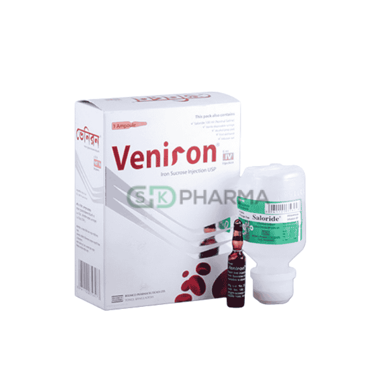 Veniron Injection 100 mg/5 ml (Iron Sucrose)