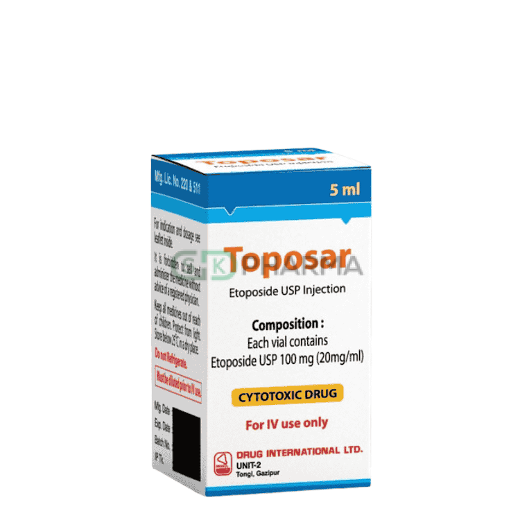 Toposar Injection 100 mg/5 ml (Etoposide)
