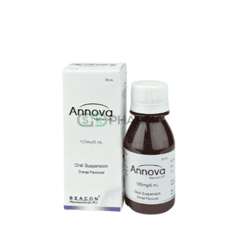 Annova Oral Suspension 125 mg/ 5 ml (Naproxen Sodium)