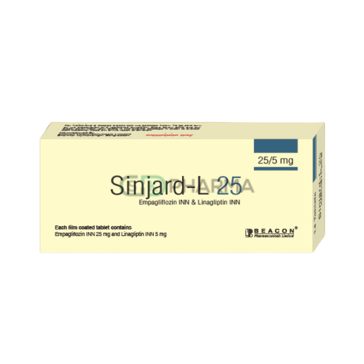 Sinjard-L Tablet 25 mg+5 mg (Empagliflozin + Linagliptin)