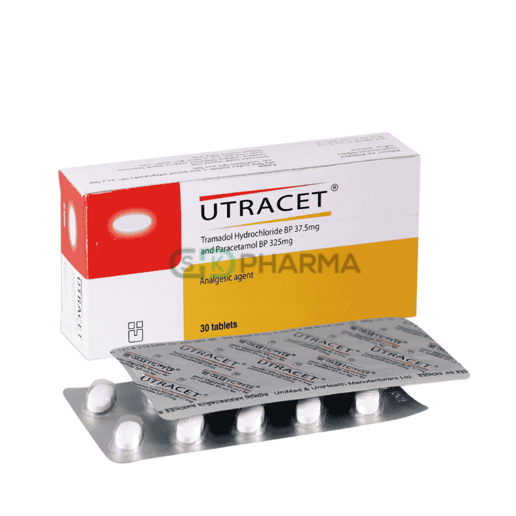 Utracet Tablet 325 mg+37.5 mg (Paracetamol + Tramadol Hydrochloride)