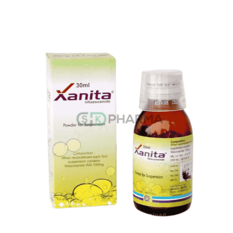 Xanita Suspension 100 mg/5 ml (Nitazoxanide)