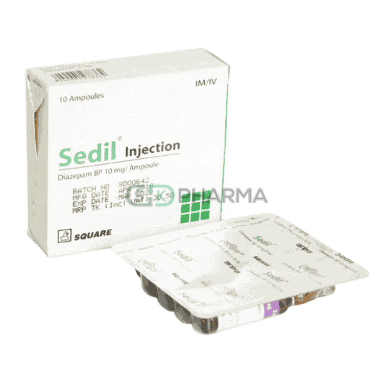 Sedil Injection 10 mg/2 ml (Diazepam)