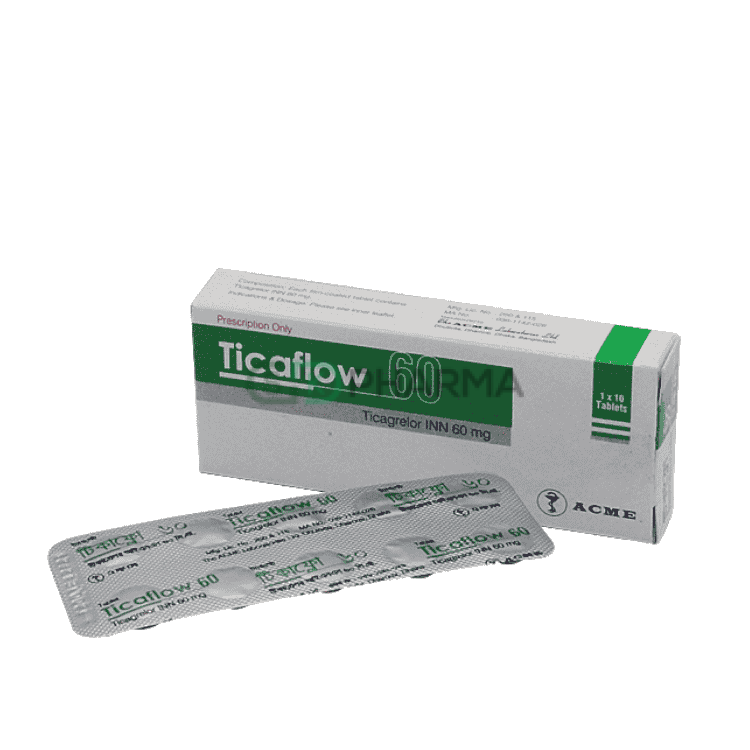 Ticaflow Tablet 60 mg (Ticagrelor)