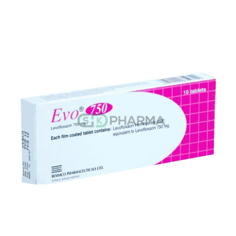 Evo Tablet 750 mg (Levofloxacin Hemihydrate)