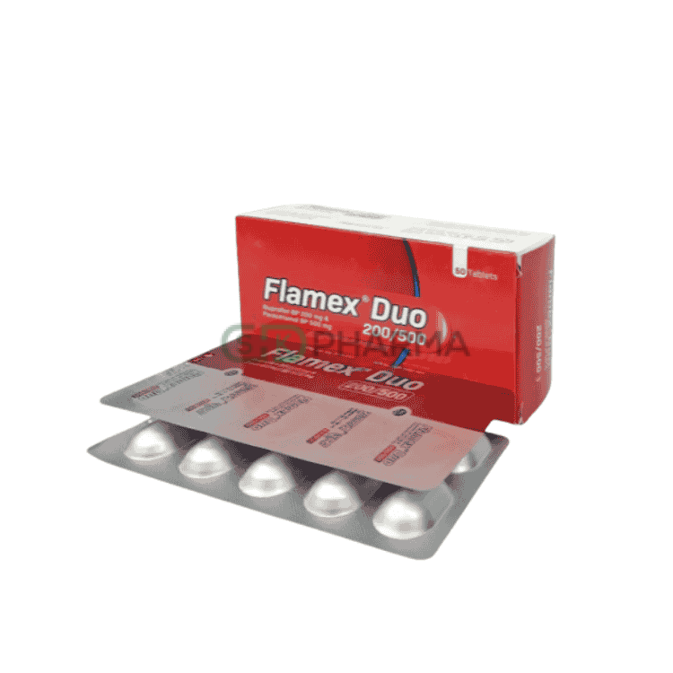 Flamex Duo Tablet 200 mg+500 mg (Ibuprofen + Paracetamol)