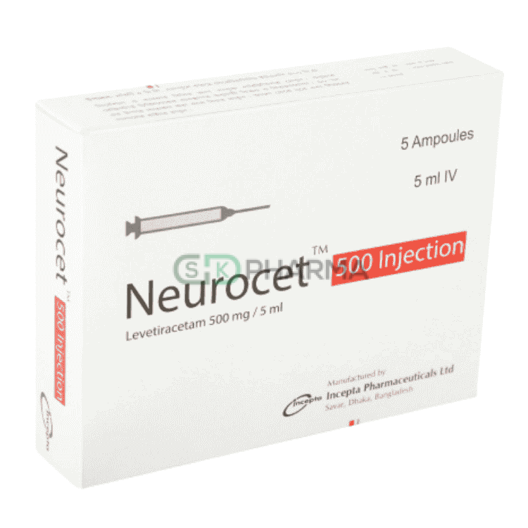 Neurocet Injection 500 mg/5 ml (Levetiracetam)