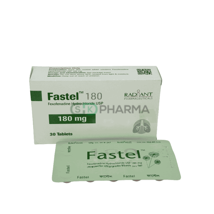 Fastel Tablet 180 mg (Fexofenadine Hydrochloride)