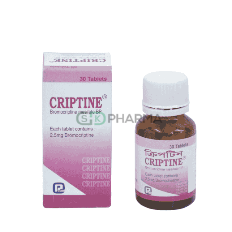 Criptine Tablet 2.5 mg (Bromocriptine Mesylate)