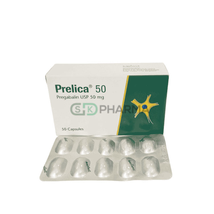 Prelica Capsule 50 mg (Pregabalin)