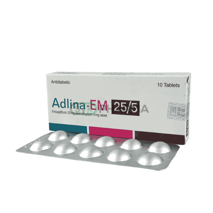 Adlina-EM Tablet 25 mg+5 mg (Empagliflozin + Linagliptin)