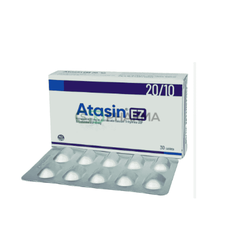 Atasin EZ Tablet 20 mg+10 mg (Atorvastatin + Ezetimibe)