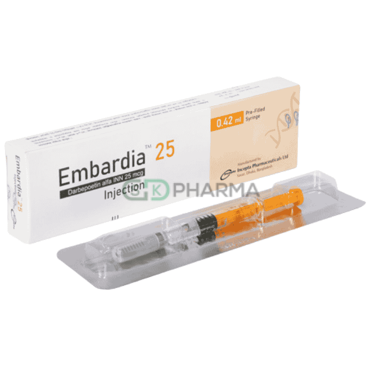 Embardia Injection 25 mcg/0.42 ml (Darbepoetin Alfa)