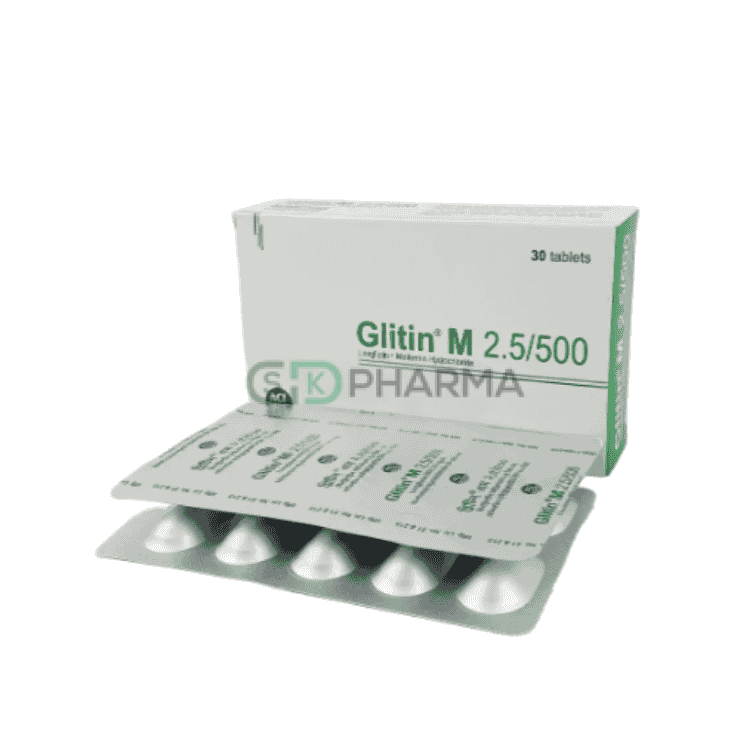 Glitin M Tablet 2.5 mg+500 mg (Linagliptin + Metformin Hydrochloride)