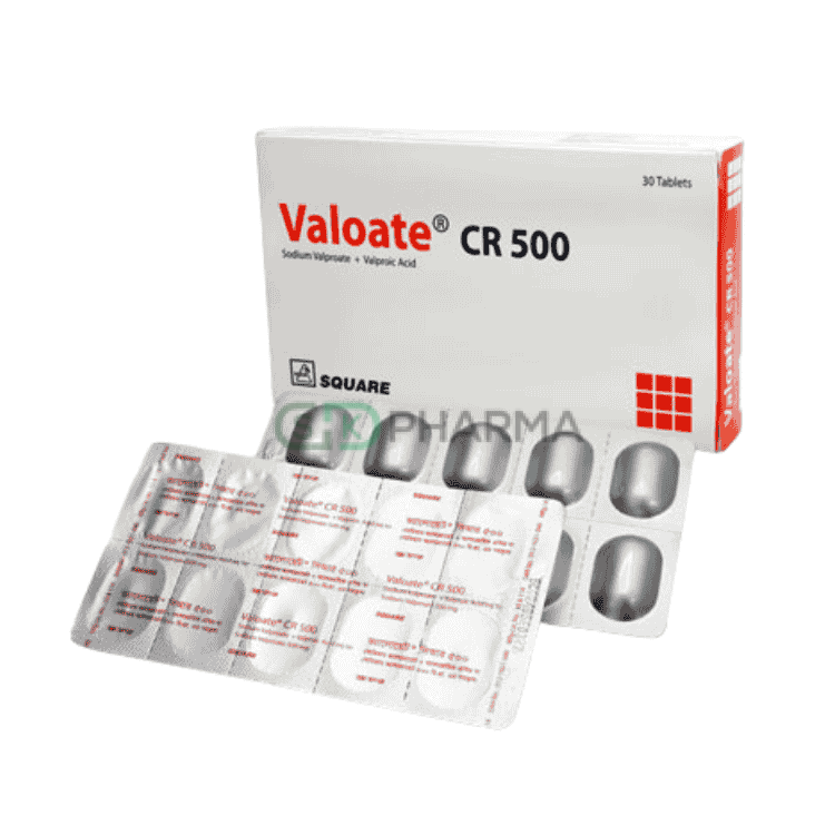 Valoate CR Tablet 500 mg (Sodium Valproate)