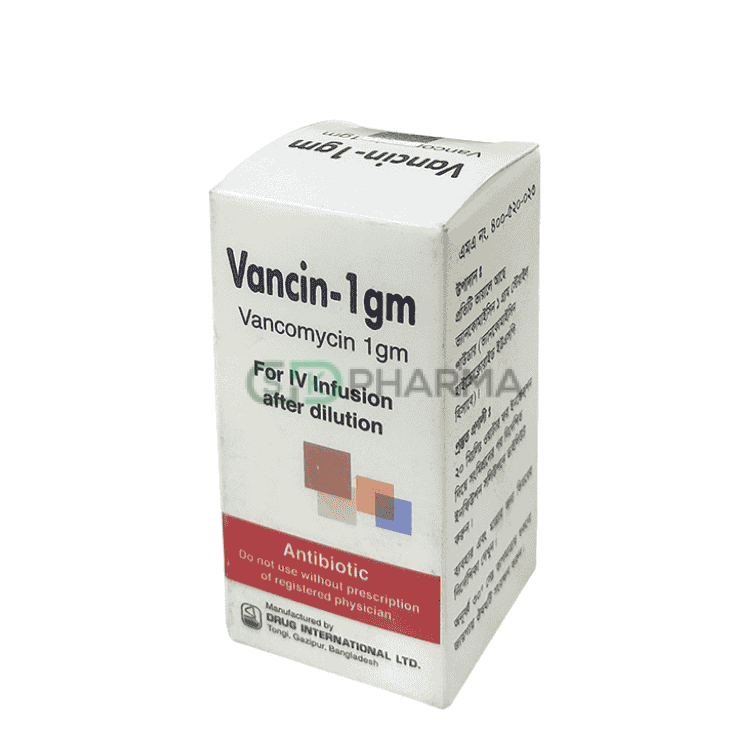Vancin Injection 1 gm/vial (Vancomycin Hydrochloride)
