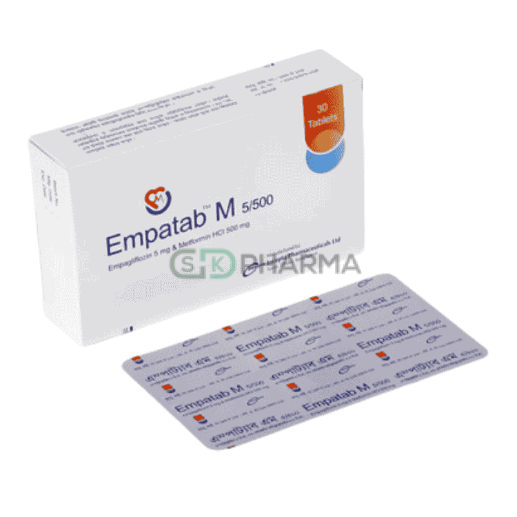 Empatab M Tablet 5 mg+500 mg (Empagliflozin + Metformin Hydrochloride)