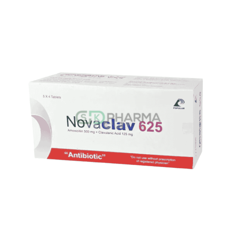 Novaclav Tablet 500 mg+125 mg (Amoxicillin + Clavulanic Acid)