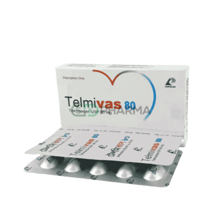 Telmivas Tablet 80 mg (Telmisartan)