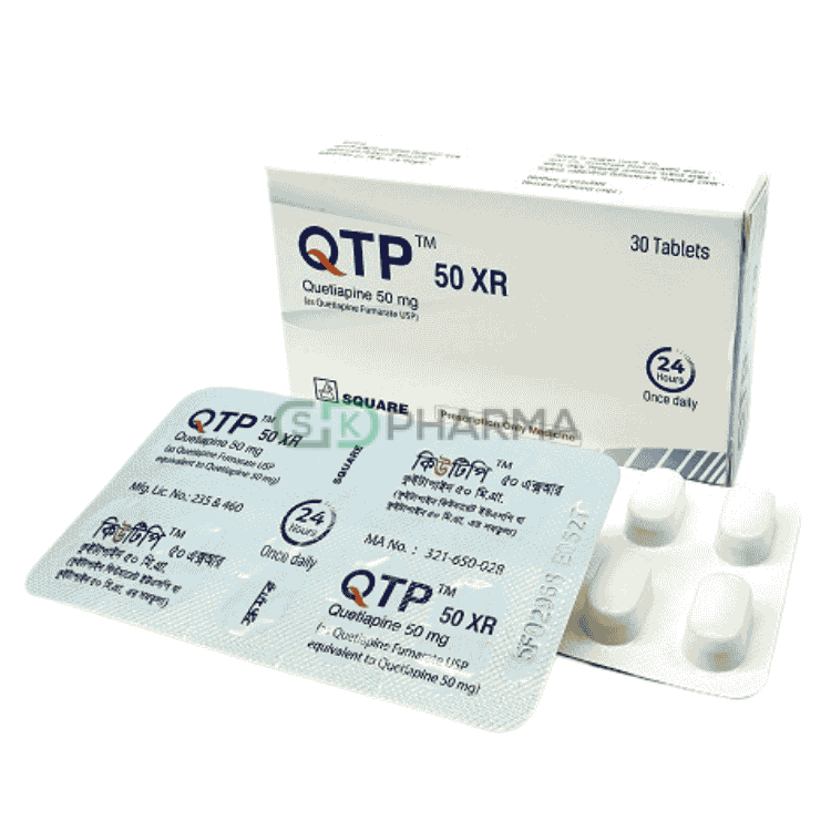QTP XR Tablet 50 mg (Quetiapine Fumarate)