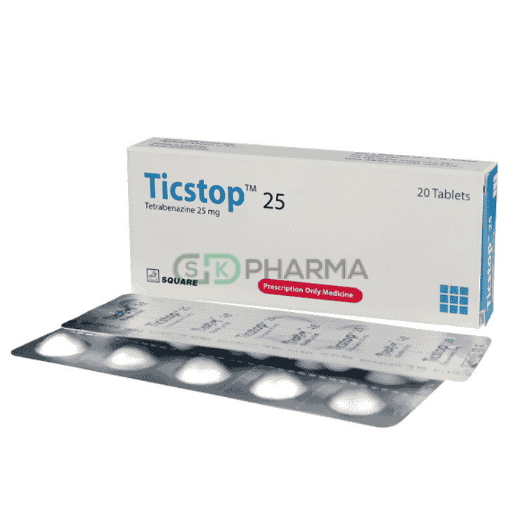Ticstop Tablet 25 mg (Tetrabenazine)