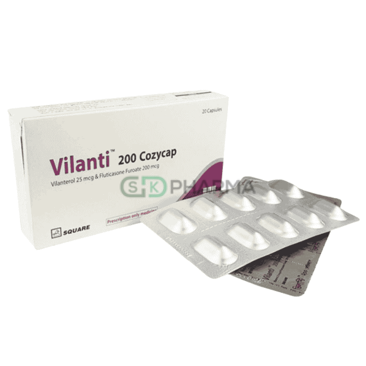 Vilanti Inhalation Capsule 25 mcg+200 mcg (Vilanterol Trifenatate + Fluticasone Furoate)