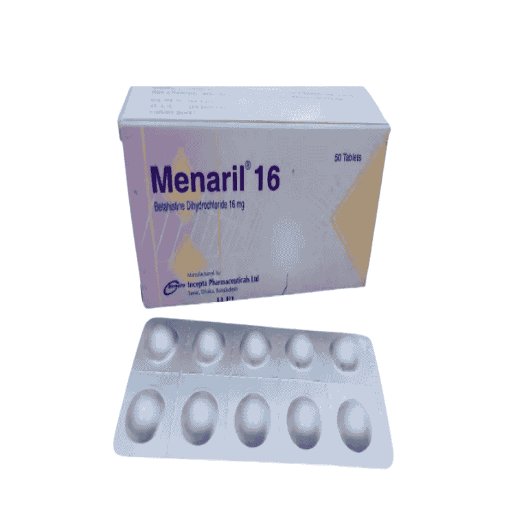 Menaril Tablet 16 mg (Betahistine Dihydrochloride)
