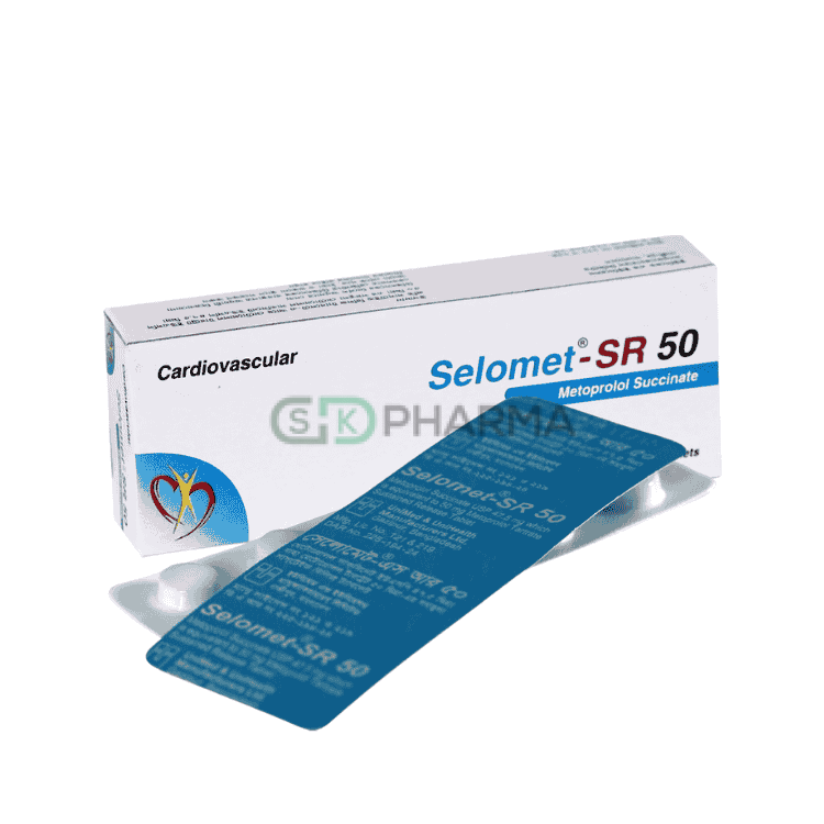 Selomet-SR Tablet 50 mg (Metoprolol Tartrate)
