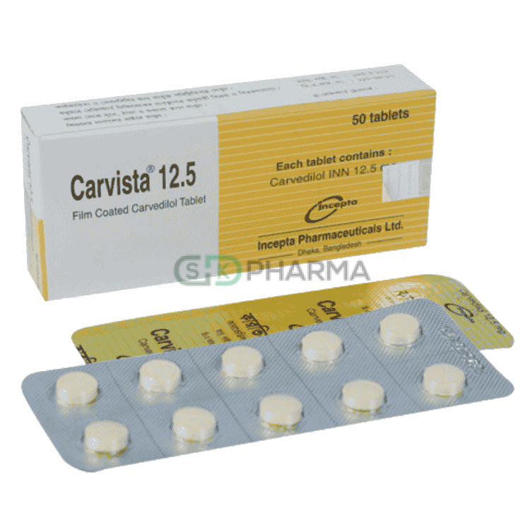 Carvista Tablet 12.5 mg (Carvedilol)