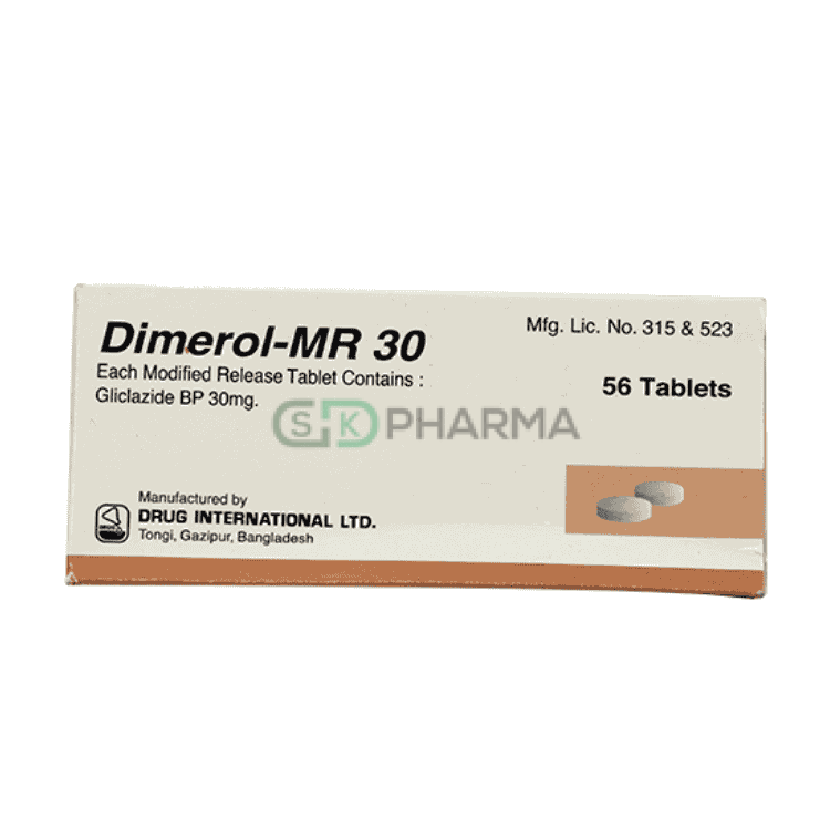 Dimerol MR Tablet 30 mg (Gliclazide)