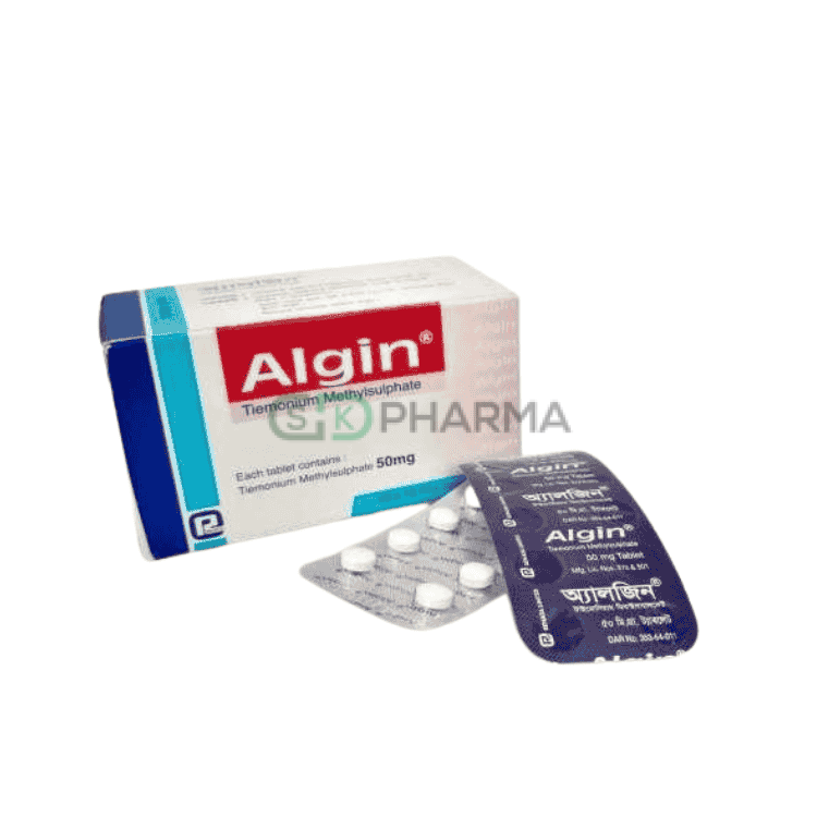 Algin Tablet 50 mg (Tiemonium Methylsulfate)