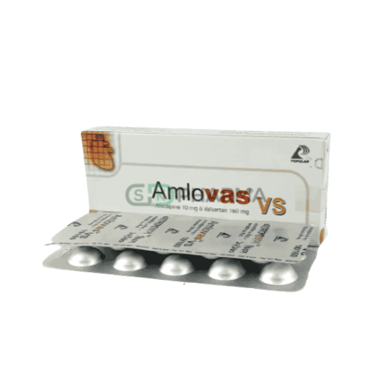 Amlovas VS Tablet 10 mg+160 mg (Amlodipine Besilate + Valsartan)