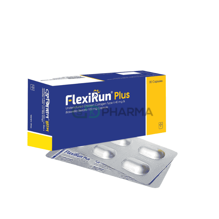 FlexiRun Plus Capsule 40 mg+100 mg (Undenatured Type II Collagen + Boswellia Serrata)