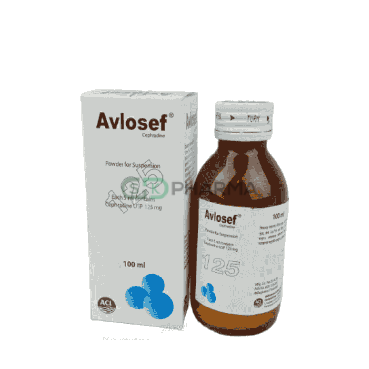 Avlosef Suspension 125 mg/5 ml (Cephradine)