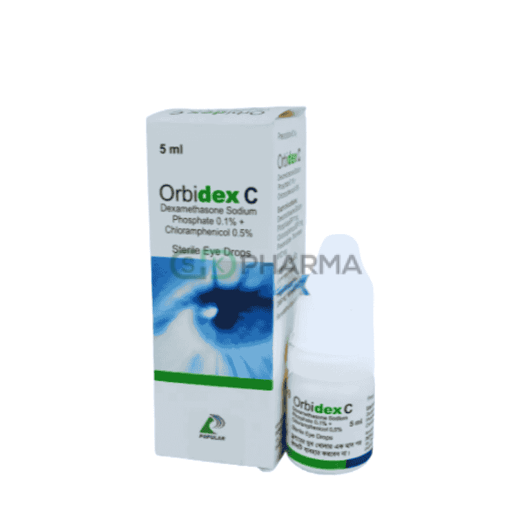 Orbidex C Eye Drop 0.1%+0.5% (Dexamethasone + Chloramphenicol)
