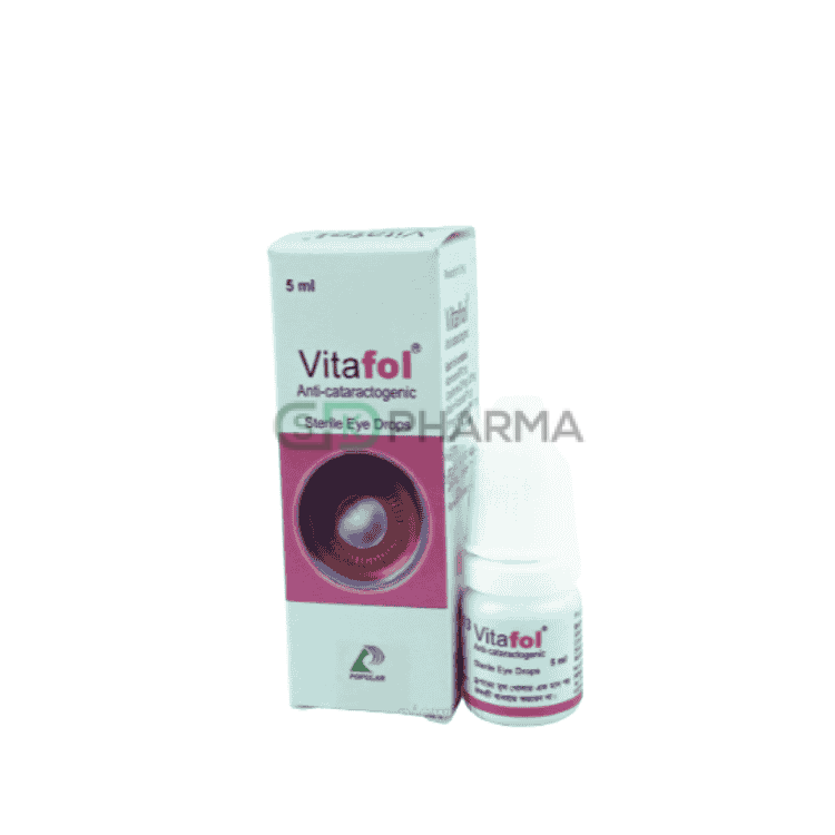 Vitafol Eye Drop (2 mg+0.5 mg +0.6 mg+10 mg)/ml (Adenosine + Cytochrome-C + Sodium Succinate + Nicotinamide)