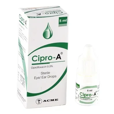 Cipro-A Ophthalmic Solution 5 ml drop, Ciprofloxacin 0.3%