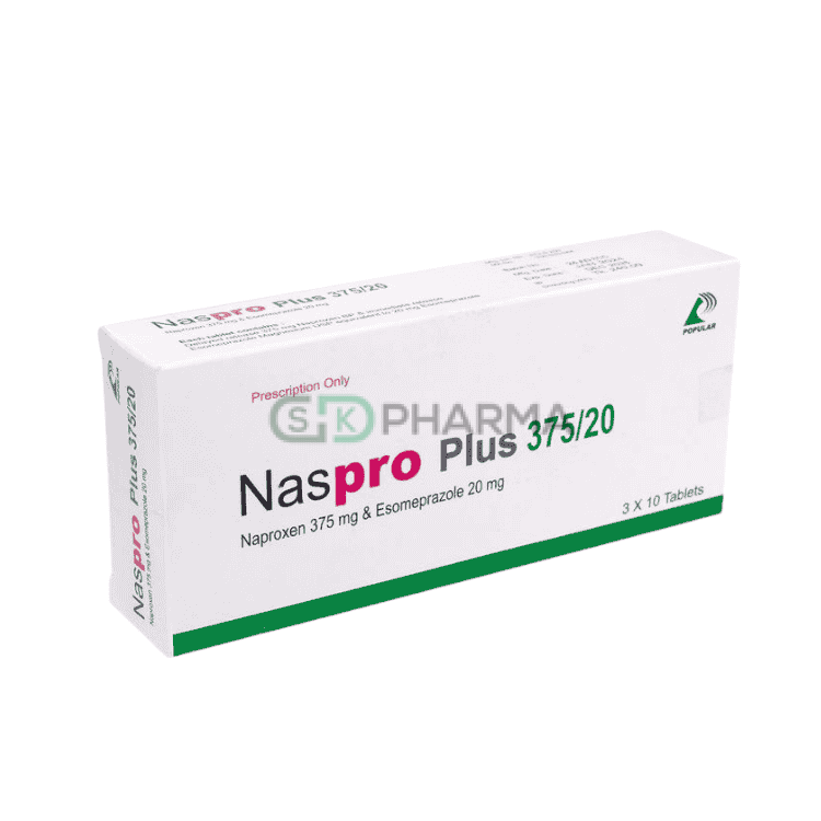 Naspro Plus Tablet 375 mg+20 mg (Naproxen Sodium + Esomeprazole Magnesium)
